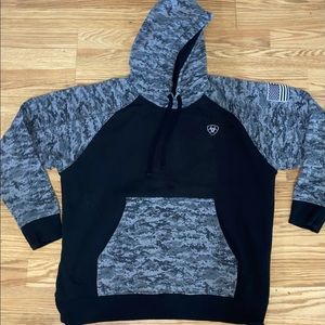 Very Nice Artist Gray Camo Flag Hoodie